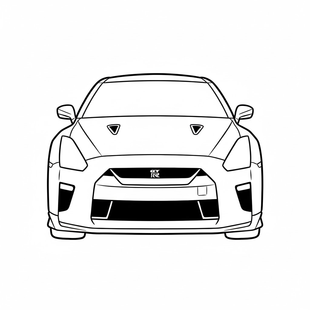 Nissan GT-R drawing idea