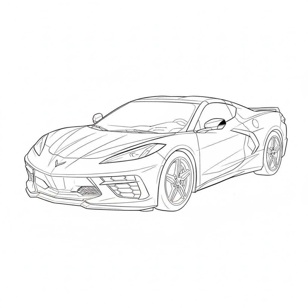 Corvette C8 drawing idea