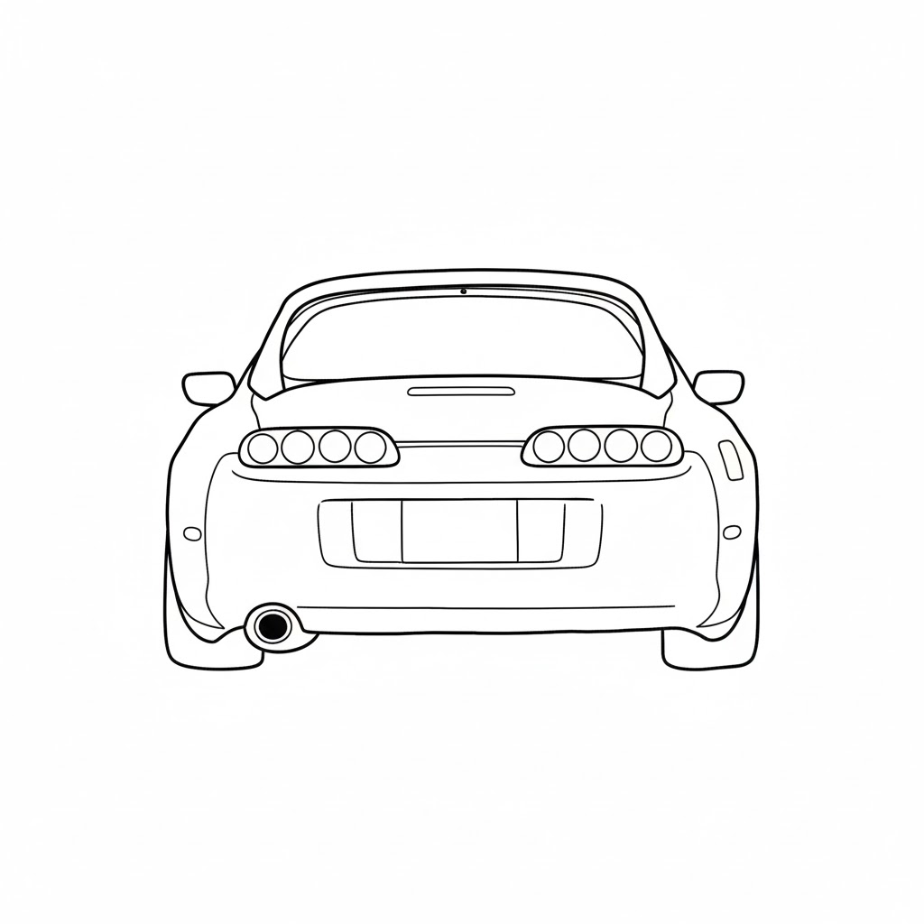 Toyota Supra MK4 drawing idea