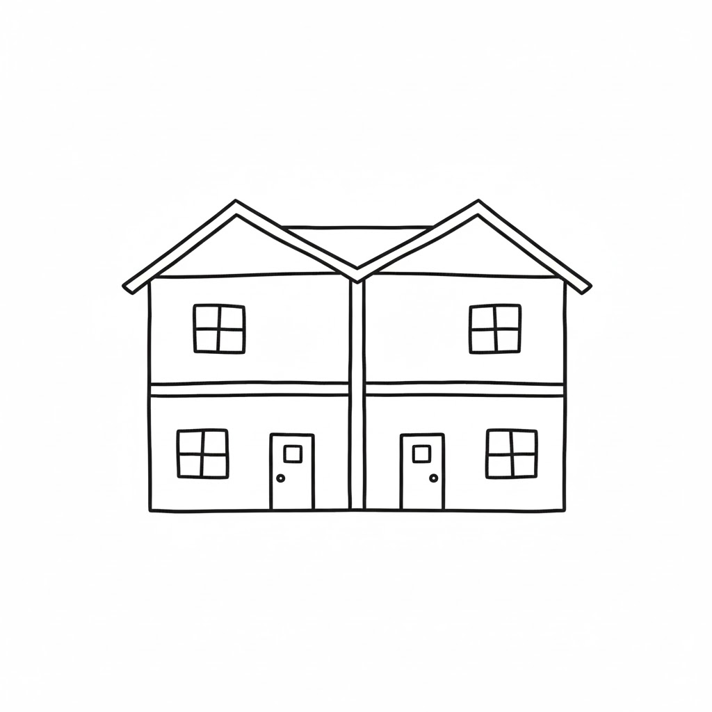 Two-Story Duplex drawing idea