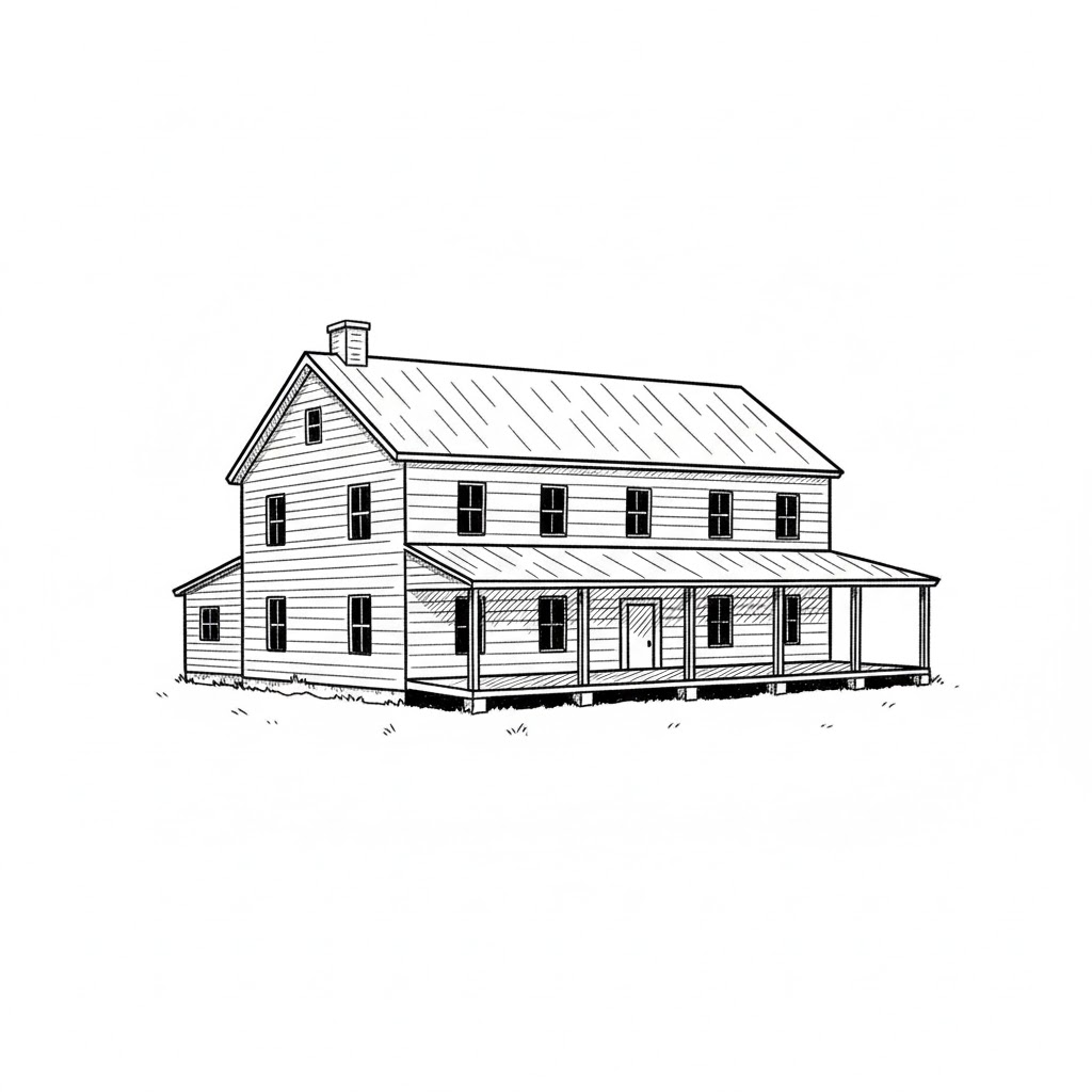 Two-Story Farmhouse Sketch idea