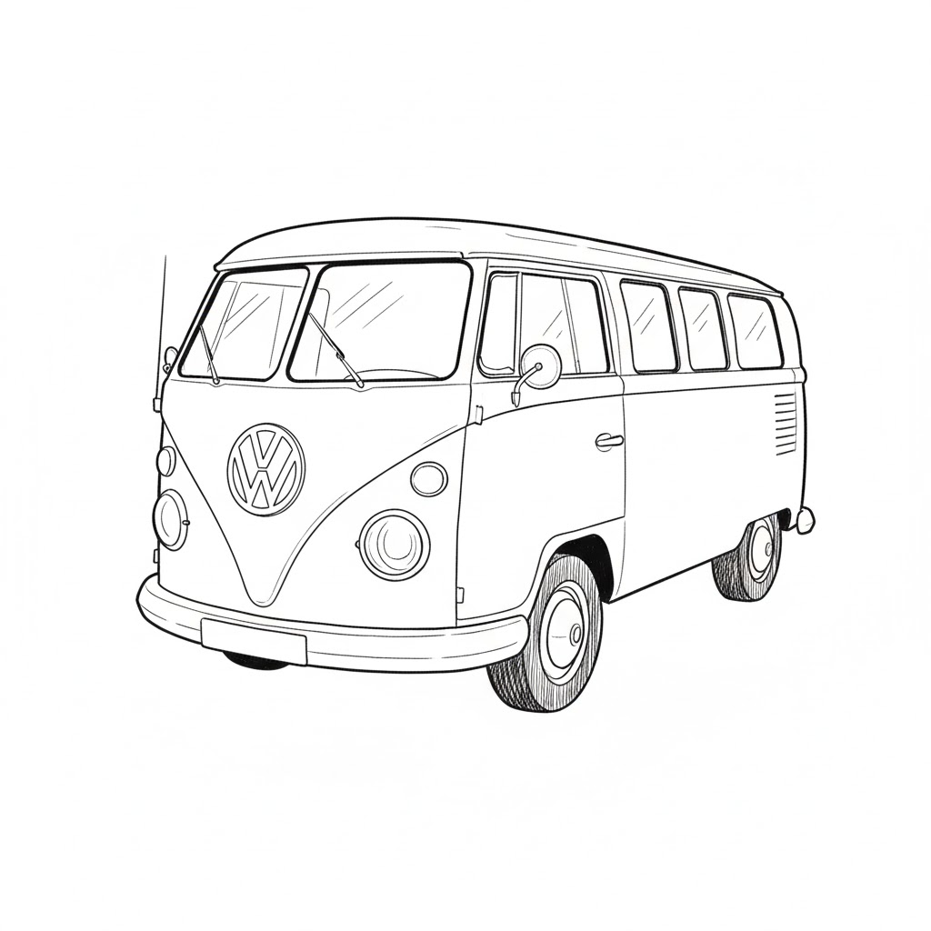 Vintage VW-Style Microbus