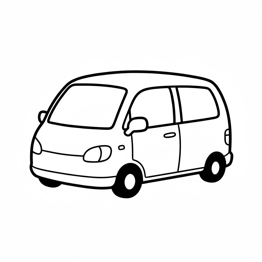 Cute Rounded Minivan