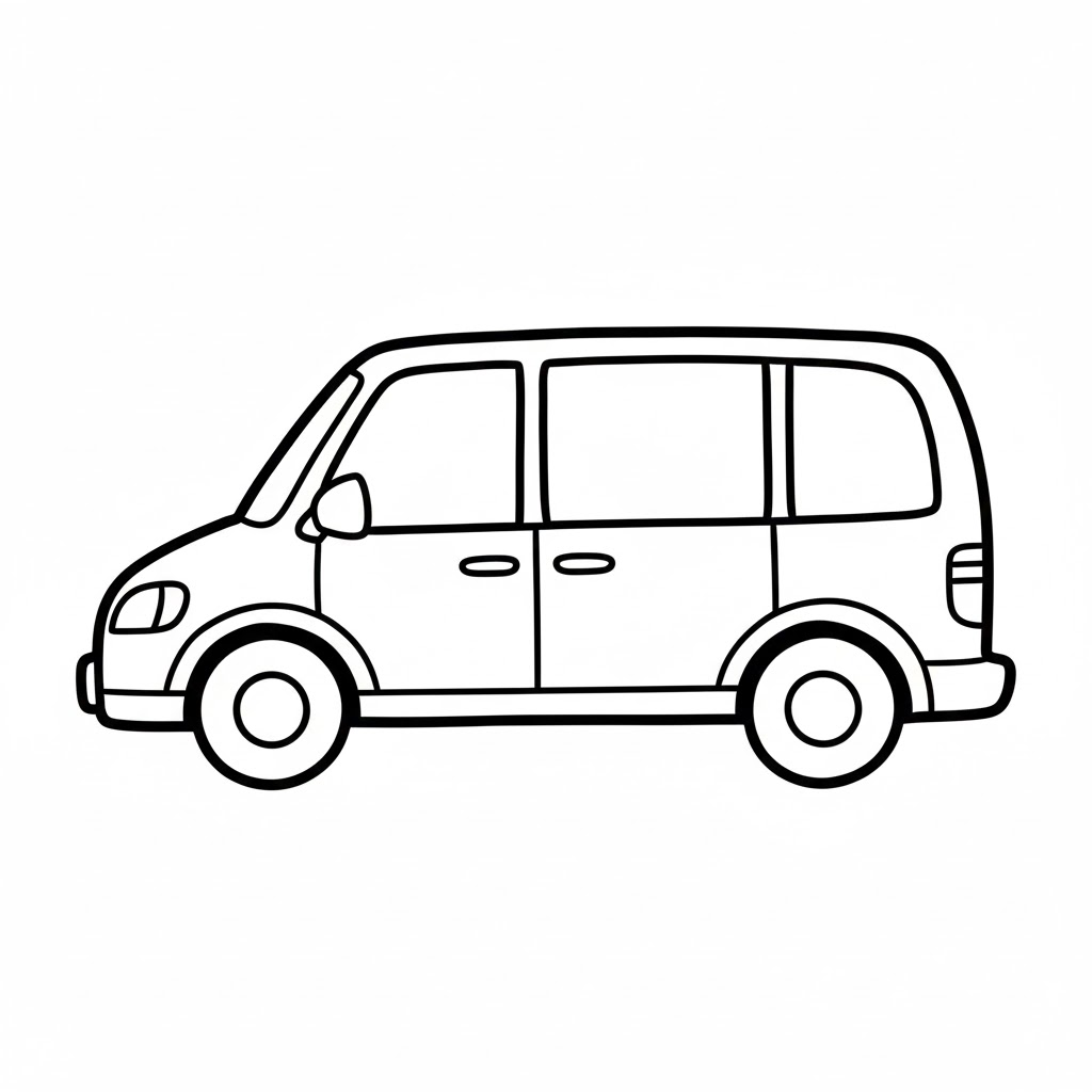 Cartoon Minivan