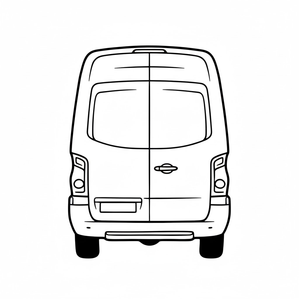 Rear-View Cargo Van