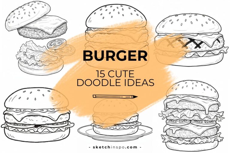 15 Quick and Cute Burger Doodle Ideas