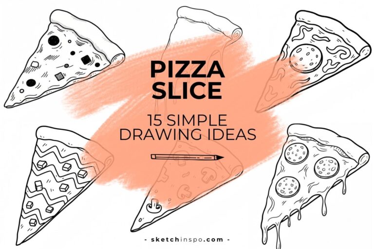 15 Simple Pizza Slice Drawing Ideas