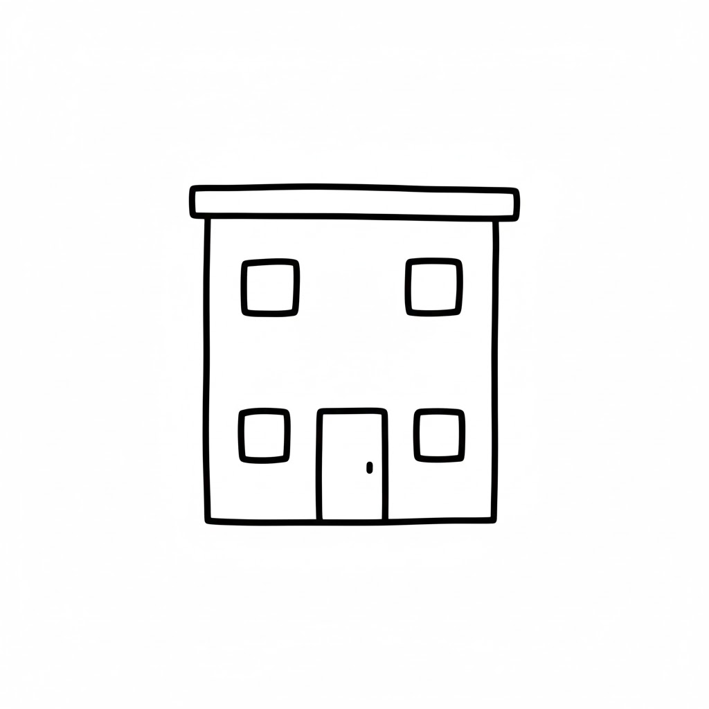Tiny Apartment Building drawing idea