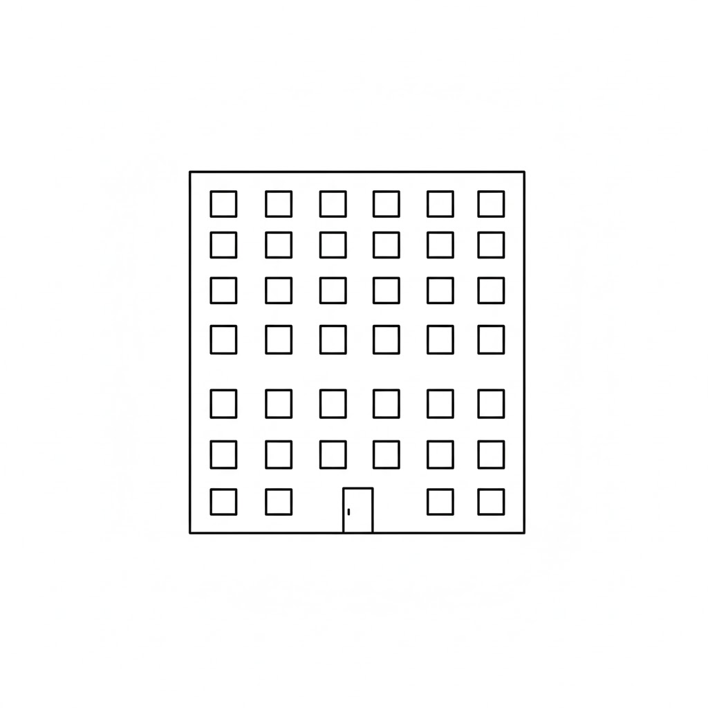 Small Square Apartment Block drawing idea