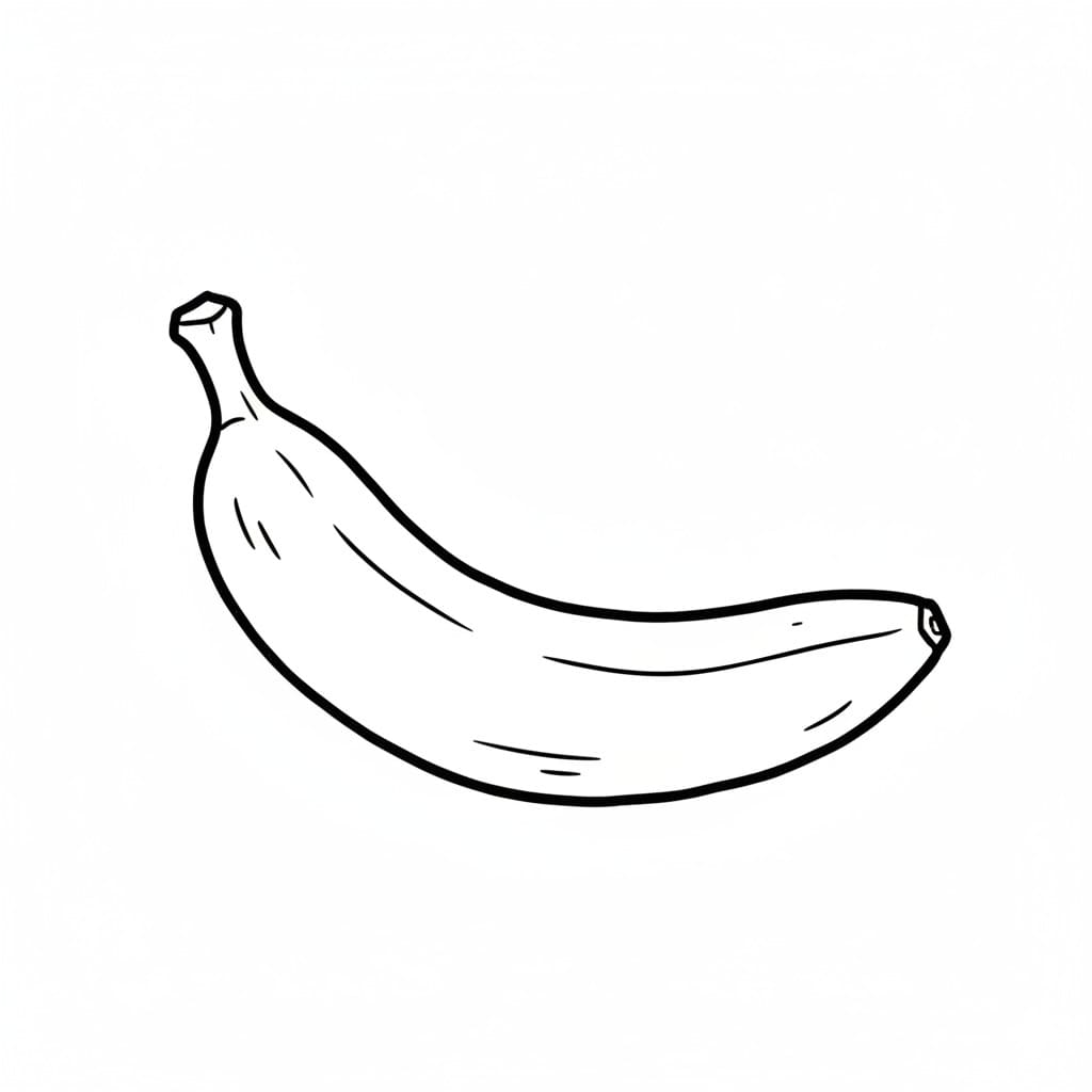 Classic Curved Banana drawing idea