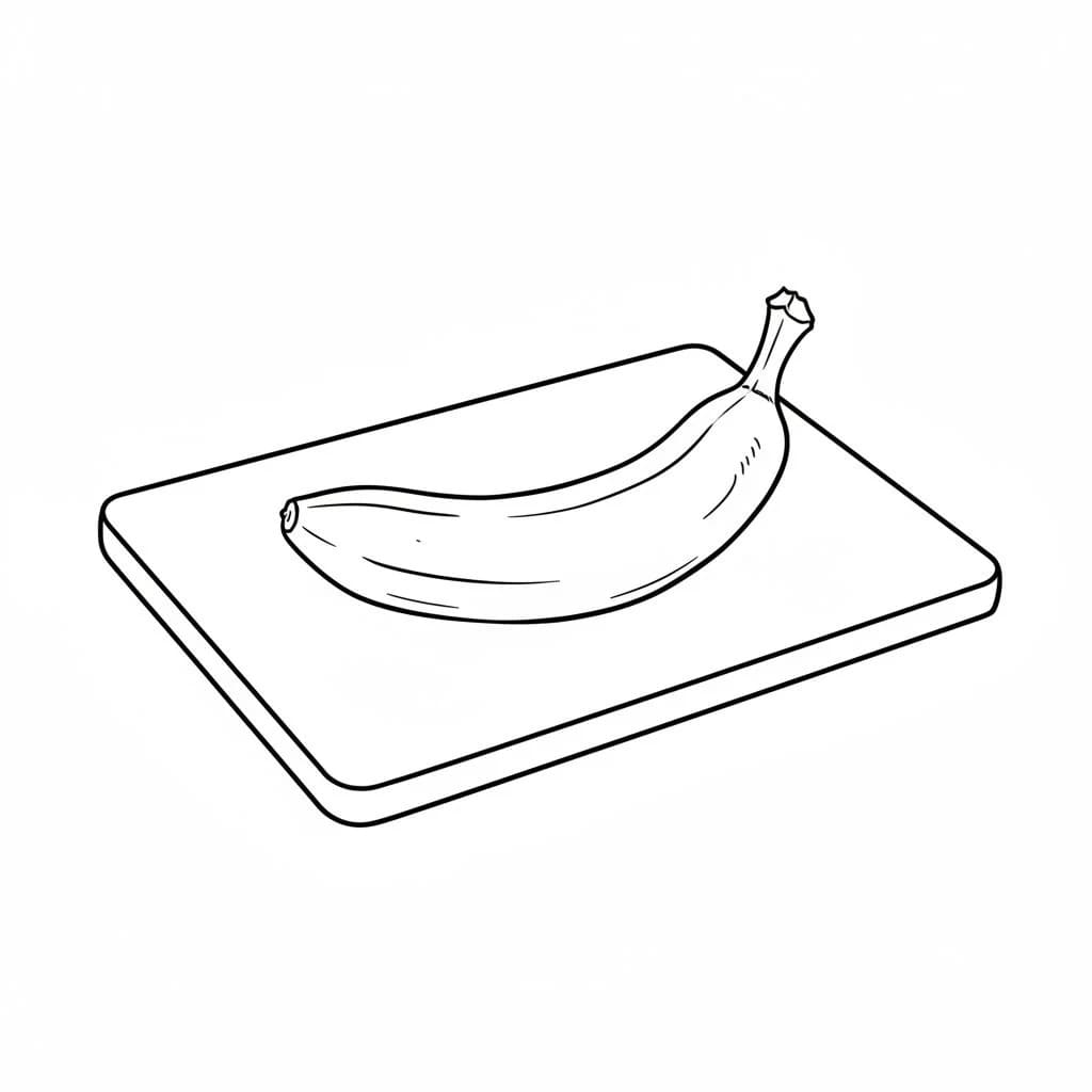 Banana on a Cutting Board drawing idea