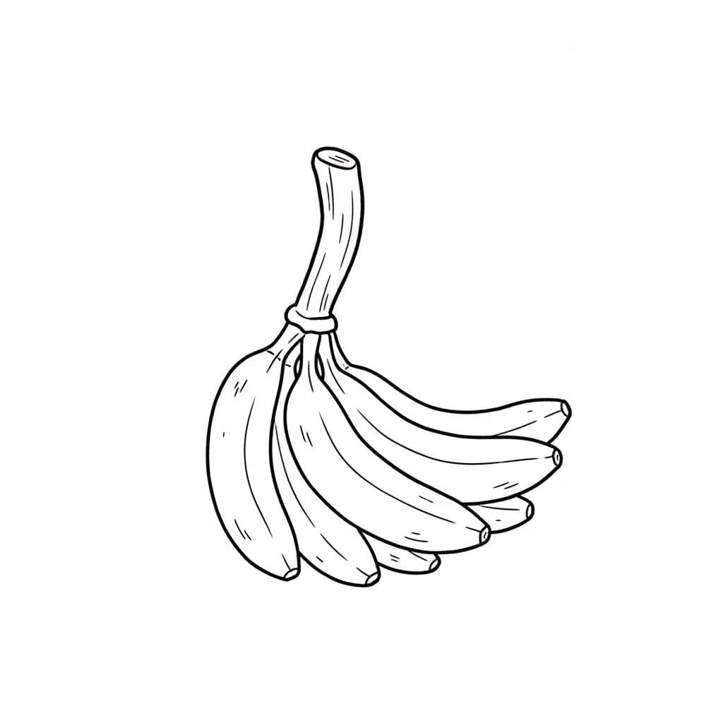 Hanging Banana Bunch drawing idea