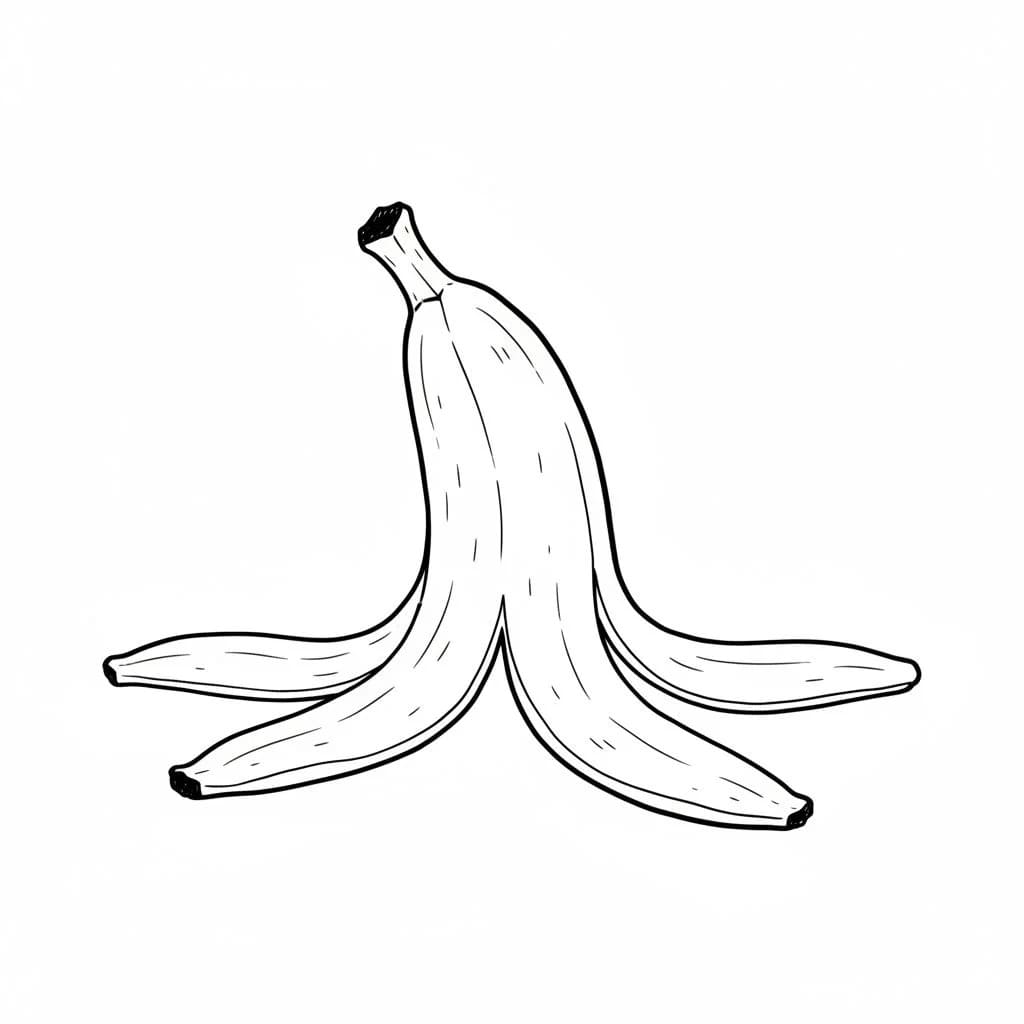Upside-Down Banana Peel drawing idea