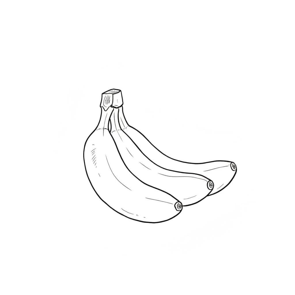 Small Banana Bunch drawing idea