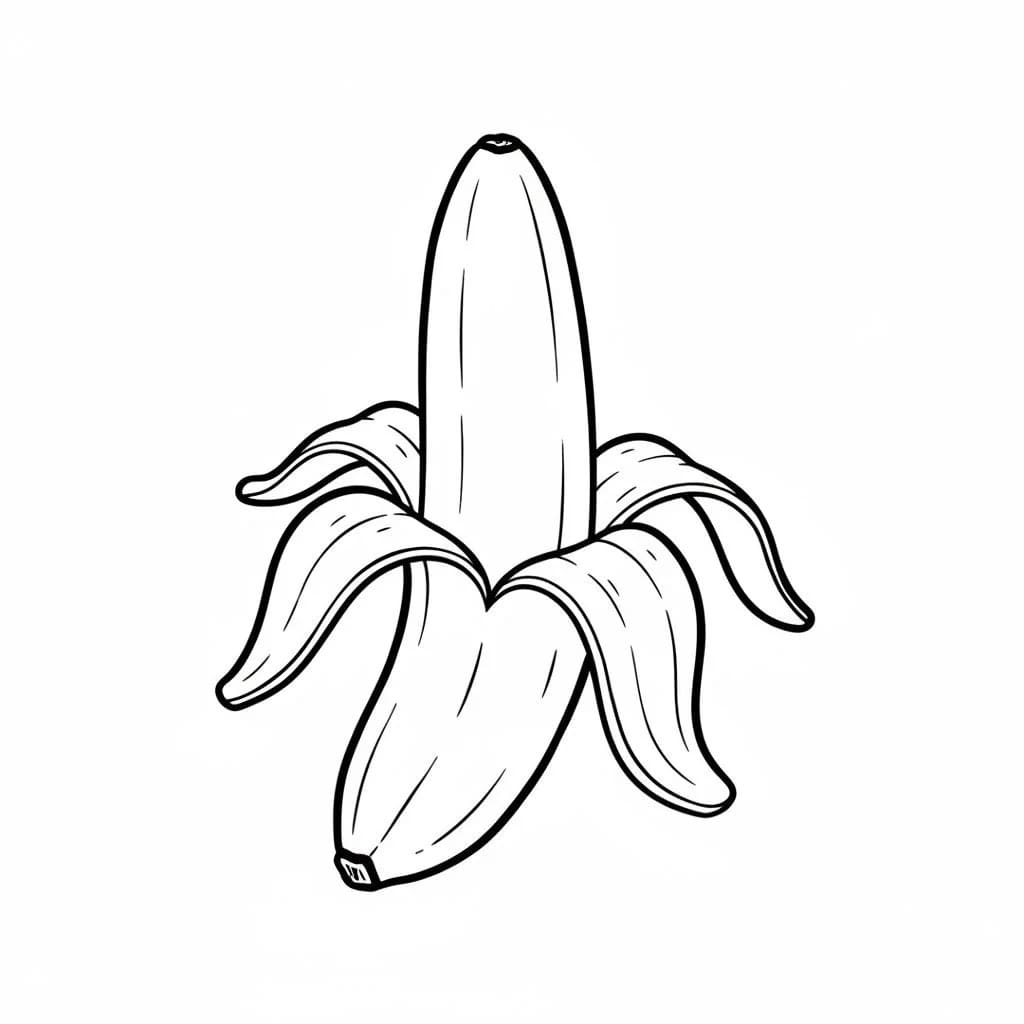Open Peeled Banana drawing idea