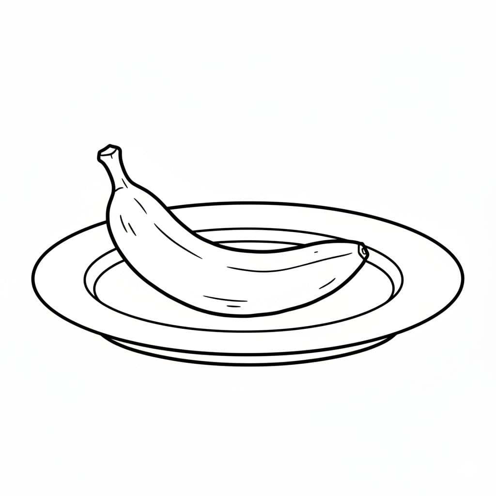 Banana on a Plate drawing idea