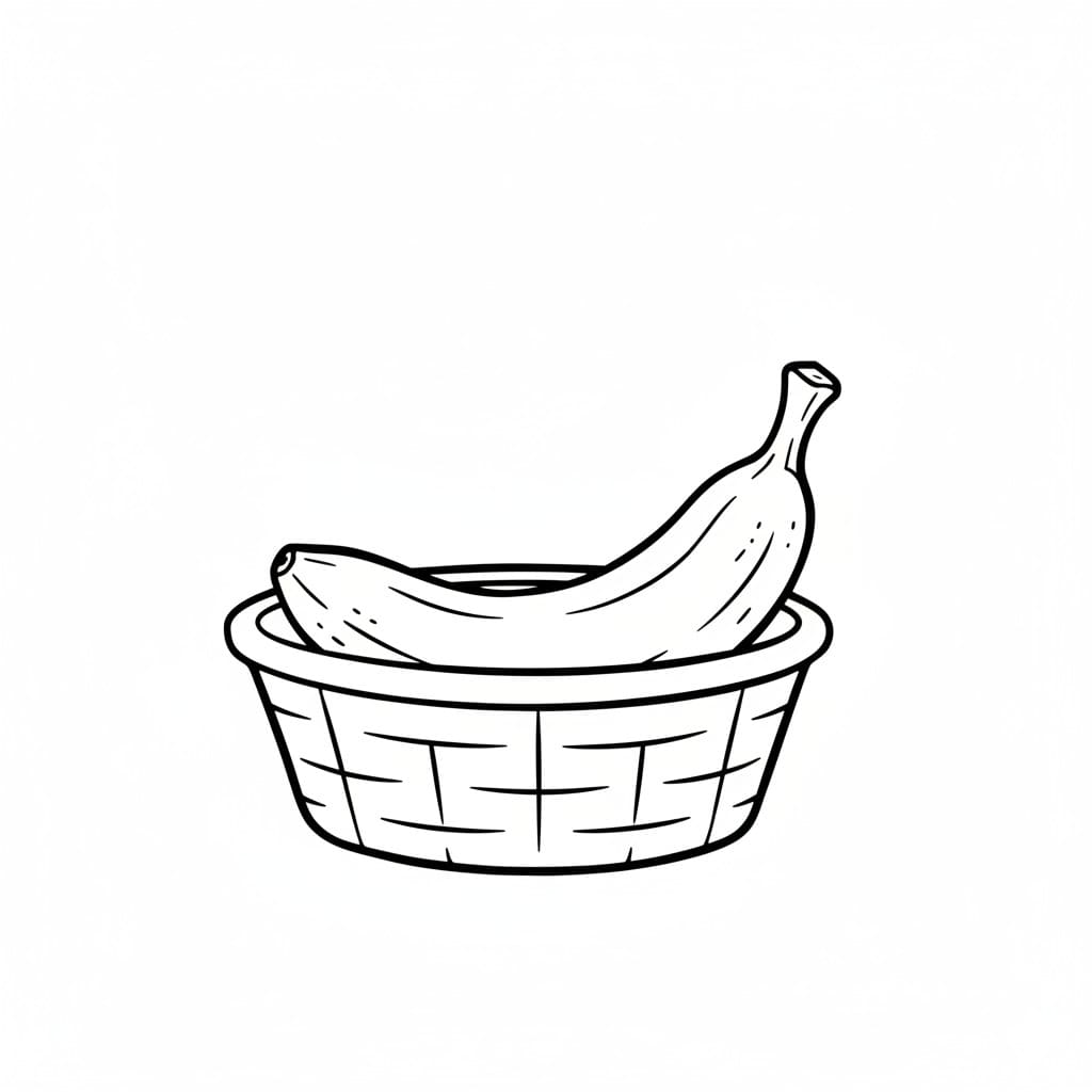 Banana in a Basket drawing idea