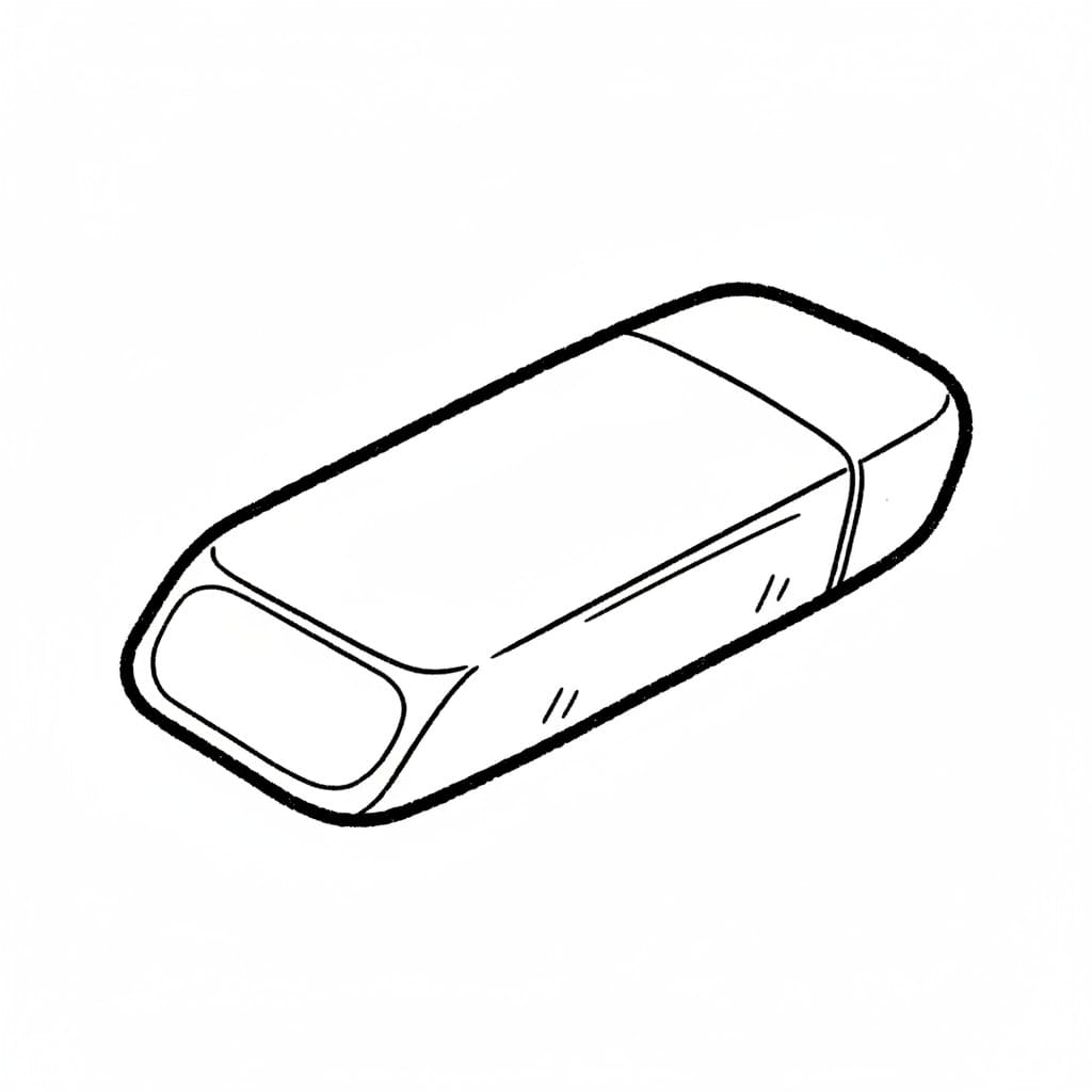Classic School Eraser drawing idea