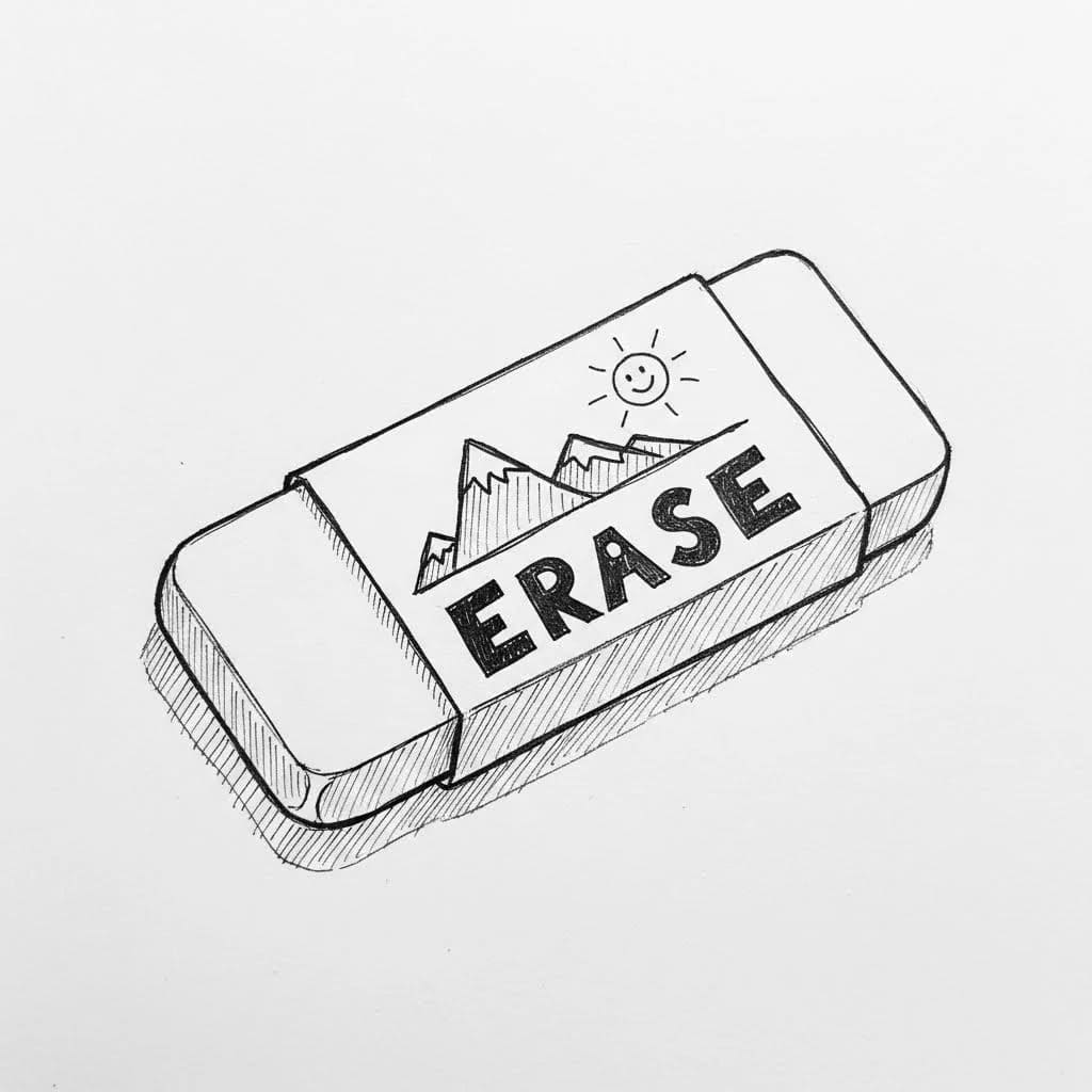 Eraser with Paper Sleeve drawing idea