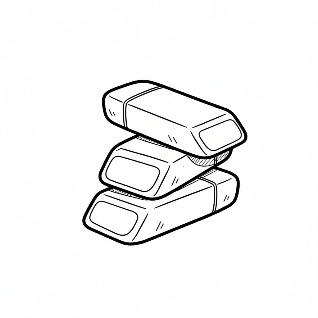 Stacked Erasers drawing idea