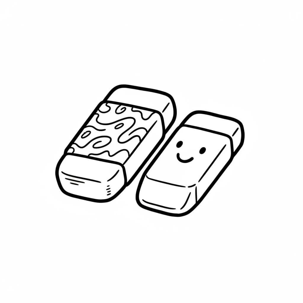 Two Different Erasers drawing idea