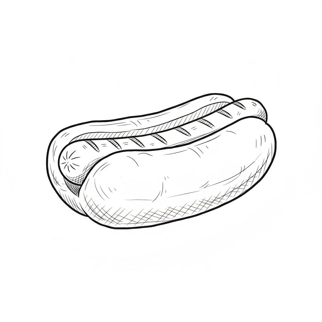 Chunky Bun, No Toppings drawing idea