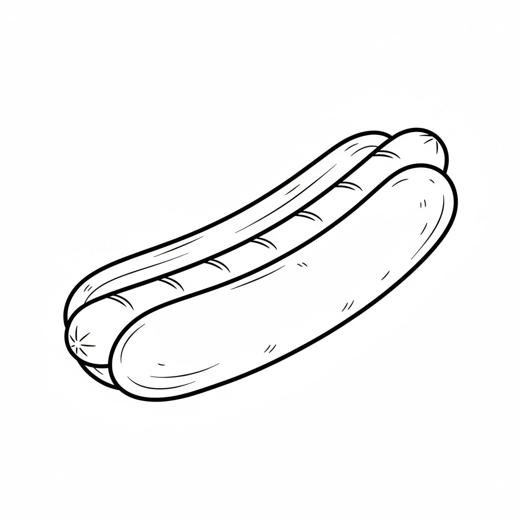 Tilted Hotdog drawing idea