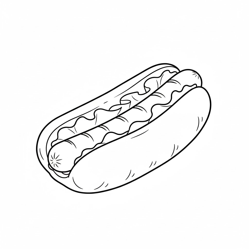 Hotdog with Lettuce drawing idea