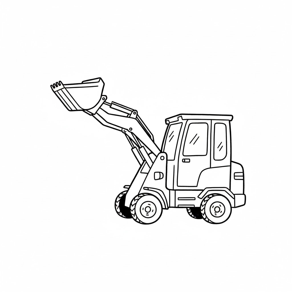 Mini Farm Loader with Small Lifting Bucket drawing idea