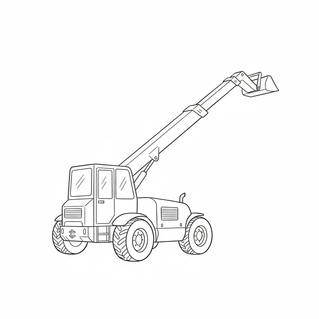 Telescopic Loader with Extended Boom drawing idea