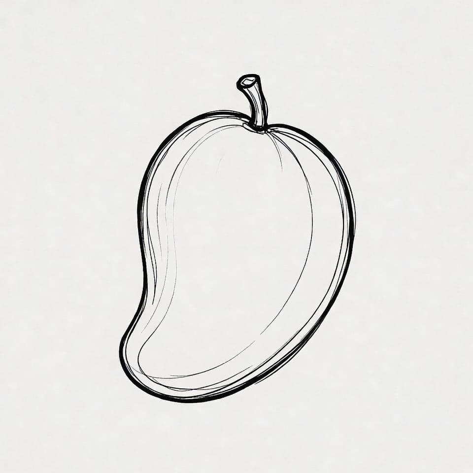 The Classic Whole Mango drawing idea