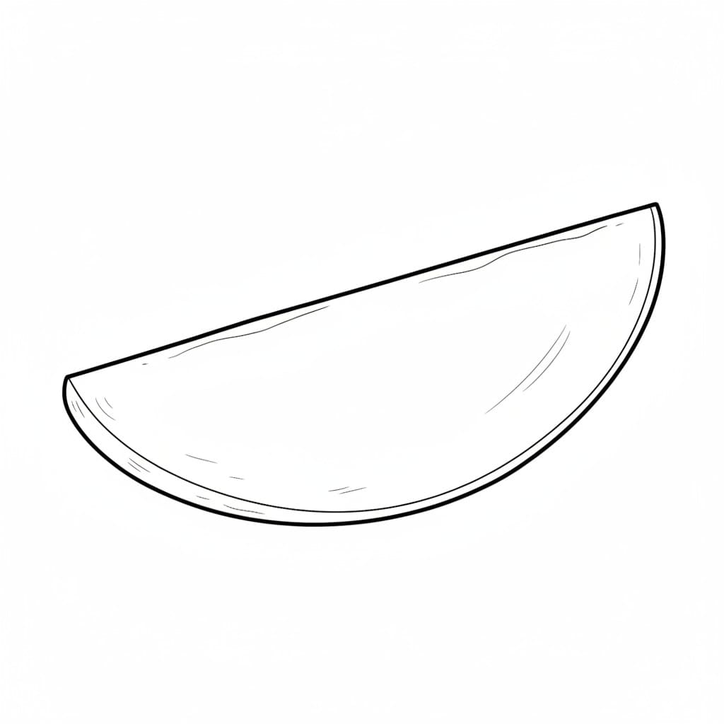 A Simple Mango Slice drawing idea