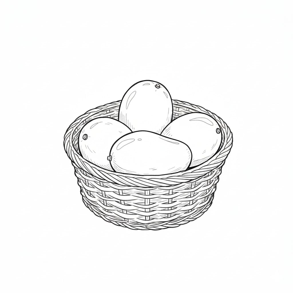 Mango Basket drawing idea