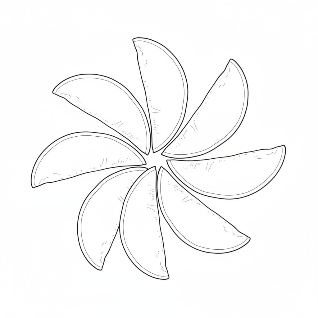 Mango Slice Fan drawing idea