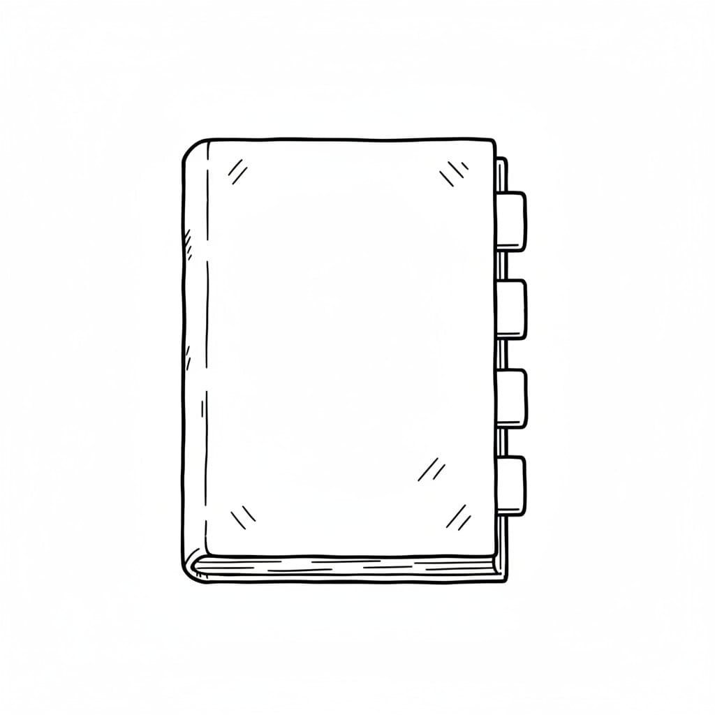 Notebook with Tabs drawing idea