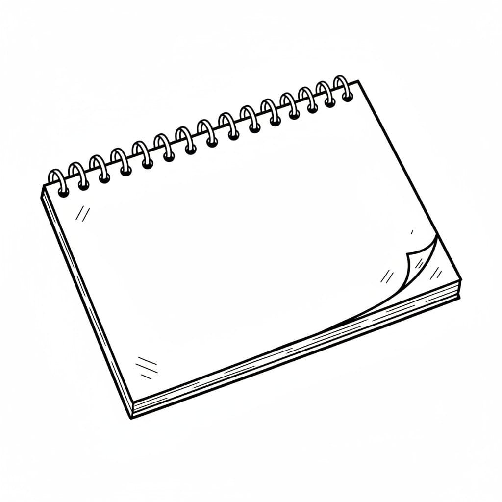 Notebook with Spiral on Top drawing idea