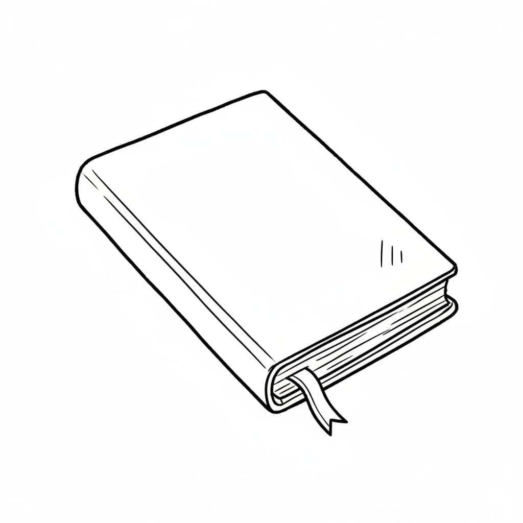 Notebook with Bookmark Ribbon drawing idea