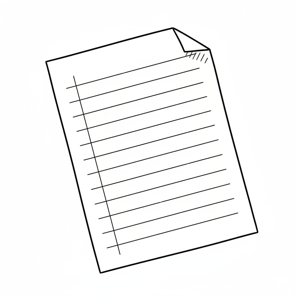 Notebook with Folded Page Corner drawing idea