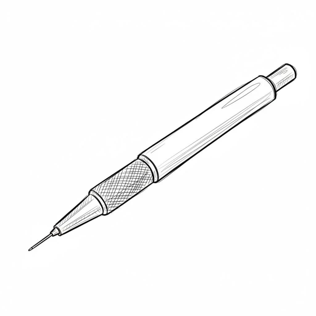 Lead Holder with Metal Grip drawing idea