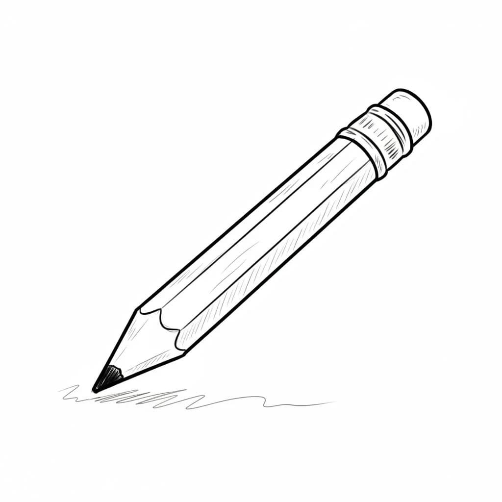 Non-Reproduction Pencil with Visible Core drawing idea