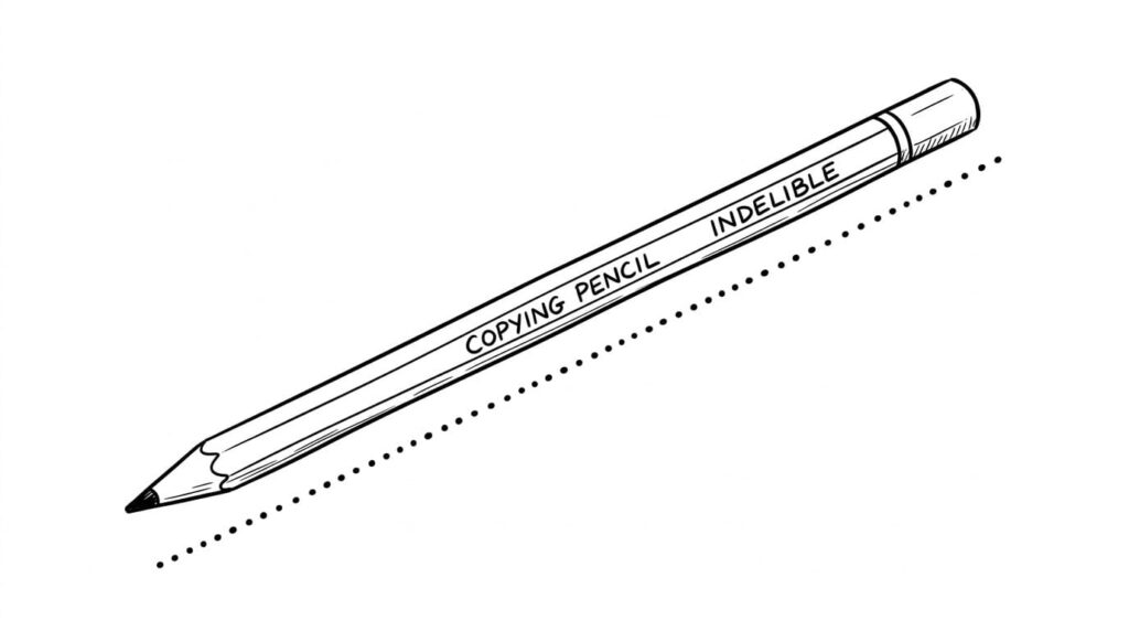Copying Pencil with Dotted Line drawing idea