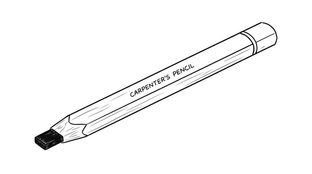 Flat Carpenter’s Pencil drawing idea