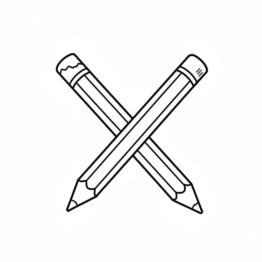 Crossed Grease Pencils drawing idea