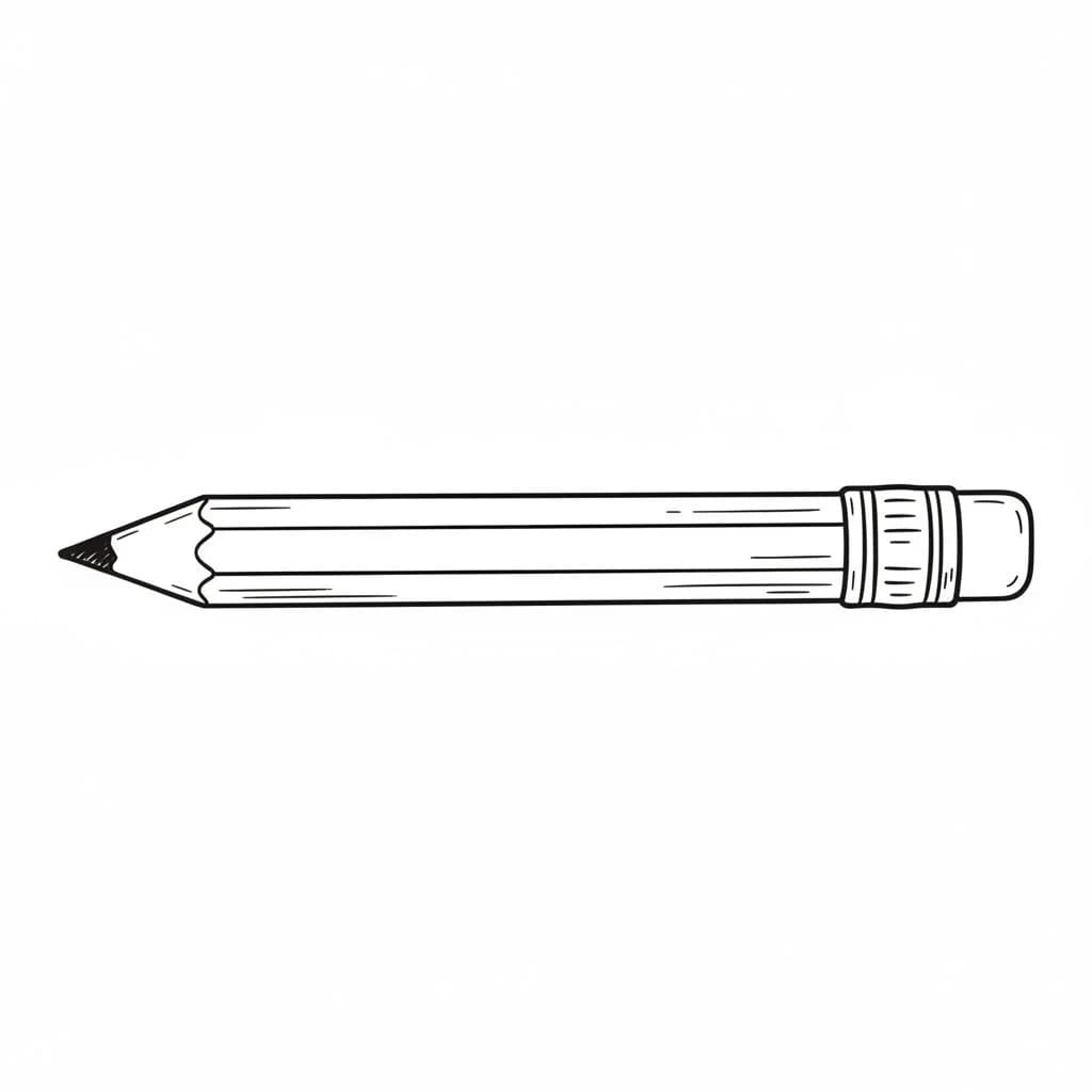 Simple Carbon Pencil Outline drawing idea