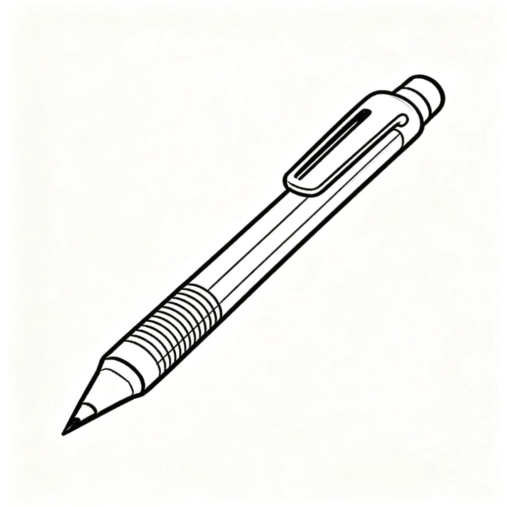 Clutch Pencil with Lead Mechanism drawing idea