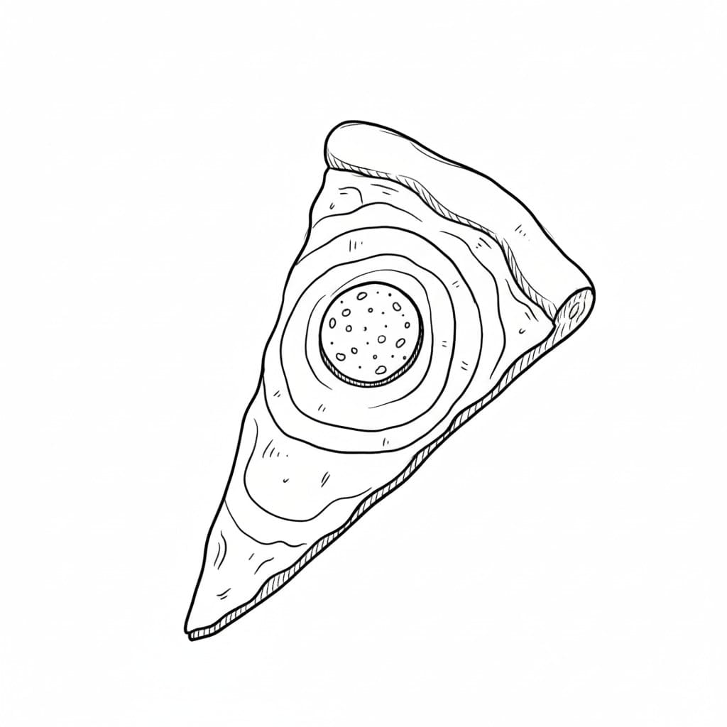 The Spiral Cheese Slice Pizza drawing idea