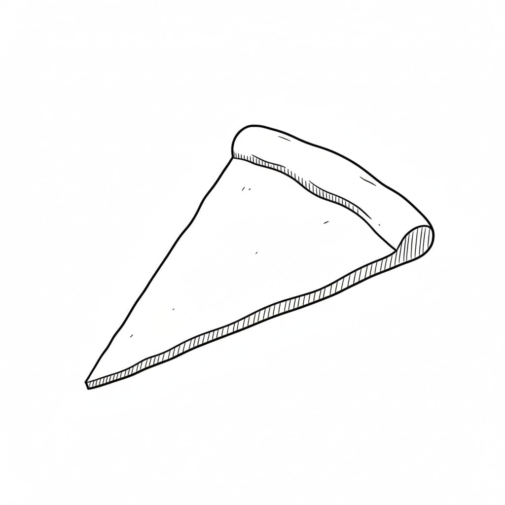 The Cross-Hatch Crust Plain Slice Pizza drawing idea