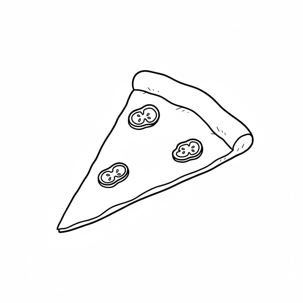 The Bell Pepper Slice Pizza drawing idea