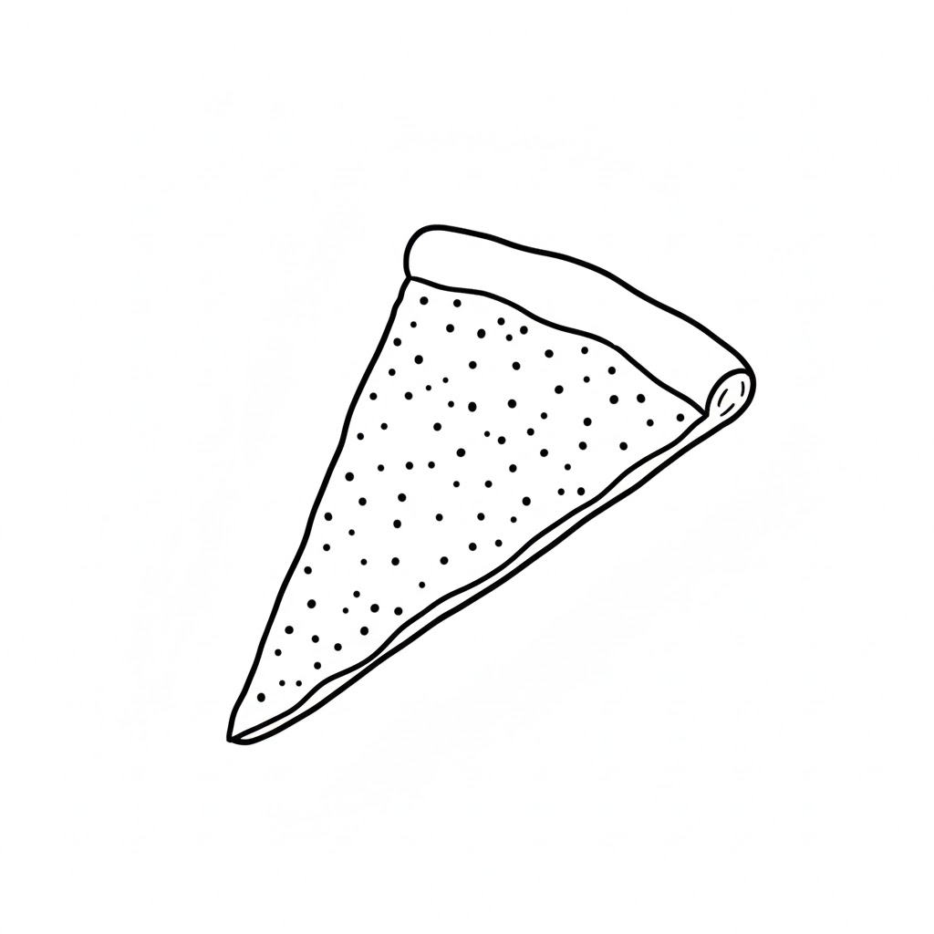 The Cartoon Simple Slice Pizza drawing idea