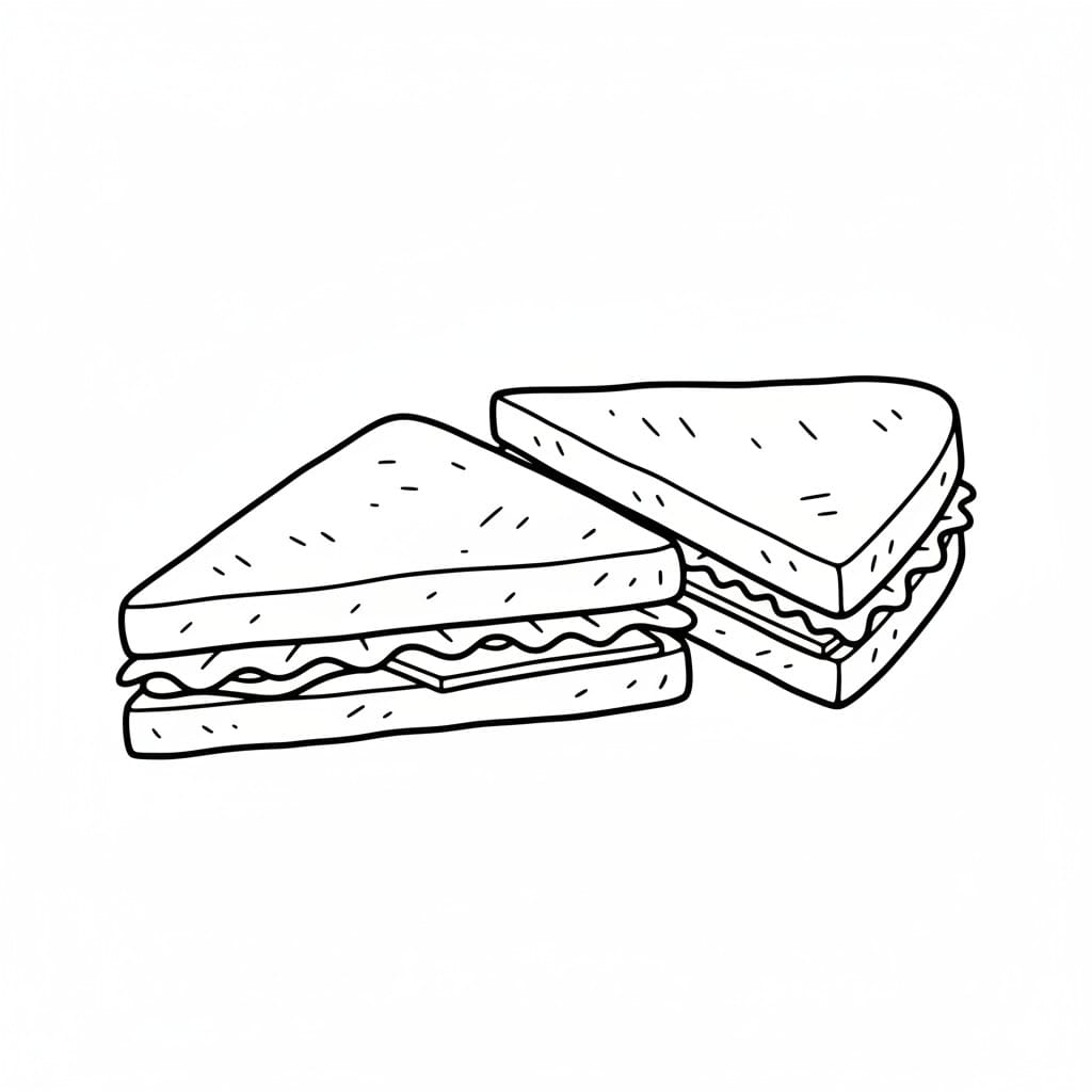 Classic Triangle Sandwich drawing idea